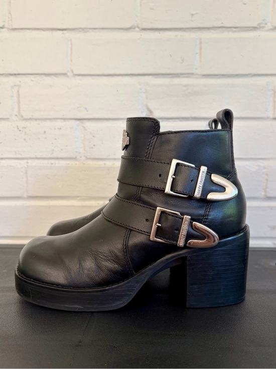 Harley-Davidson Shoes - Vintage 90s/00s Women’s Harley Davidson Chunky Platform Boots, SZ 6.5